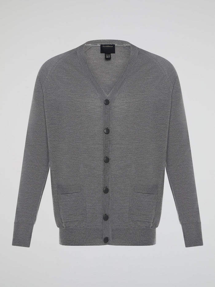 Introducing the epitome of chic comfort: the Grey Knitted Cardigan by Roberto Cavalli. Wrap yourself in luxury with its impeccably soft knit fabric, delicately woven to caress your body. This versatile and timeless piece elevates any outfit, effortlessly exuding sophistication and style.