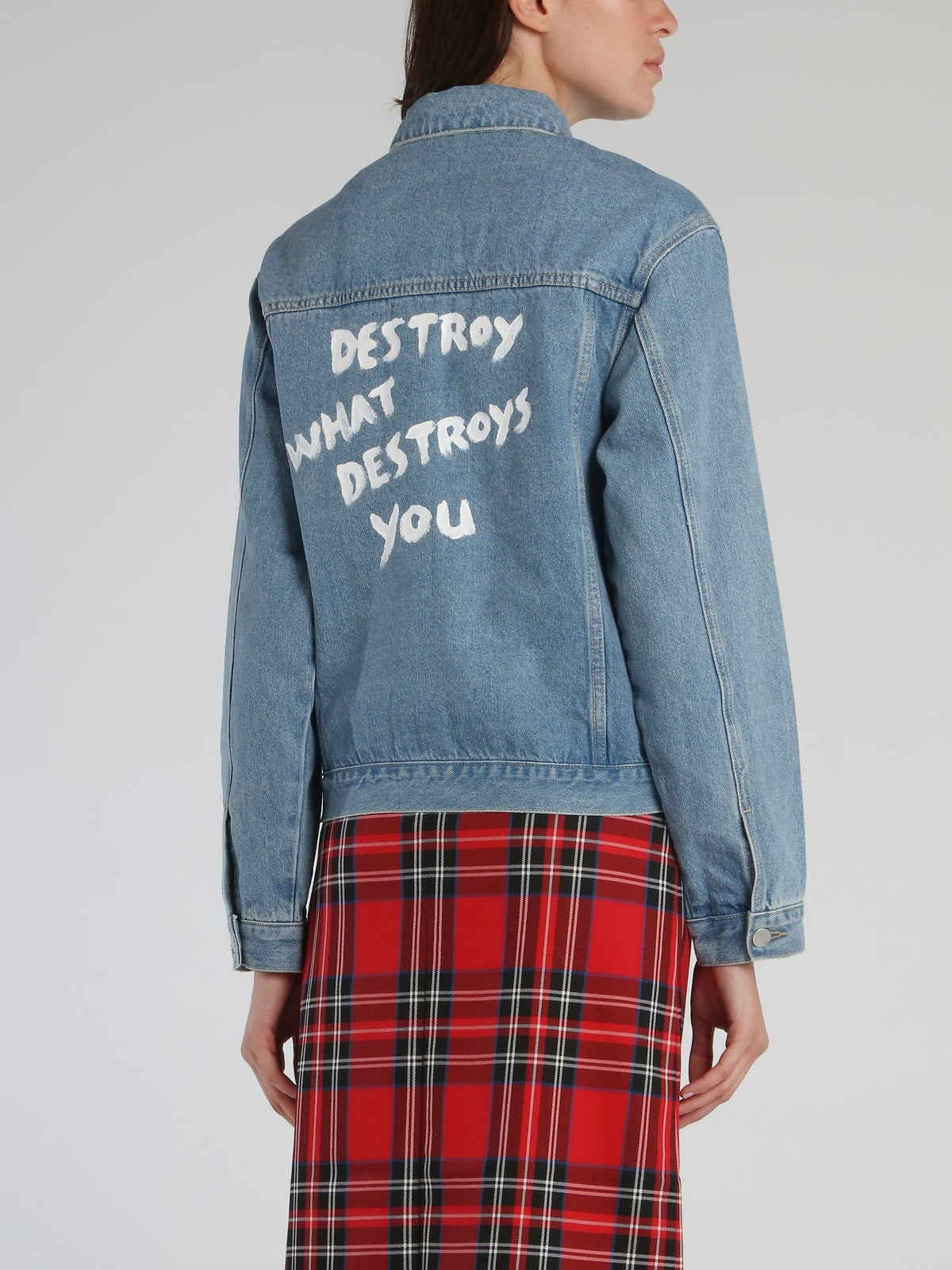 Hand-Painted Statement Denim Jacket