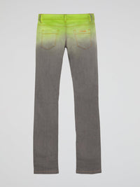 Grey Gradient Print Jeans
