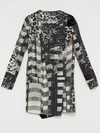 Printed Mid-Long Coat