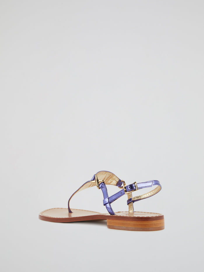 Azzurra Buckle Flat Sandals