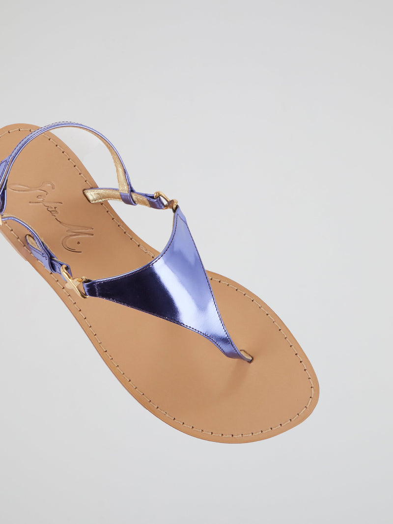 Azzurra Buckle Flat Sandals