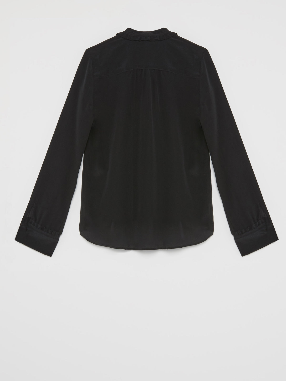 Black Frill Neck Blouse