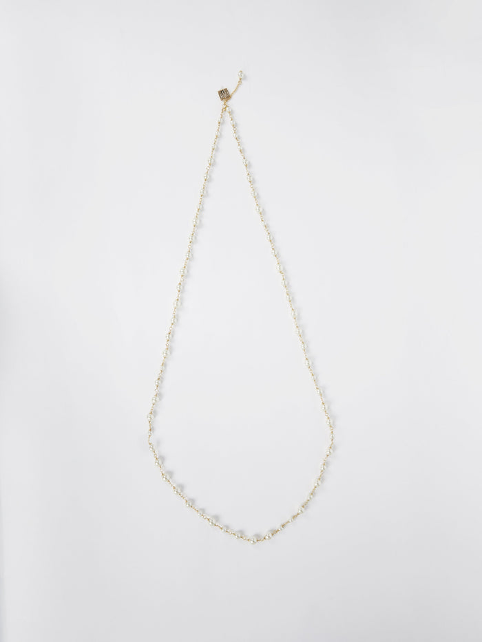 Gold Pearl Link Necklace