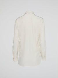 White Cut-Out Detail Shirt