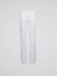 White Straight Cut Pants