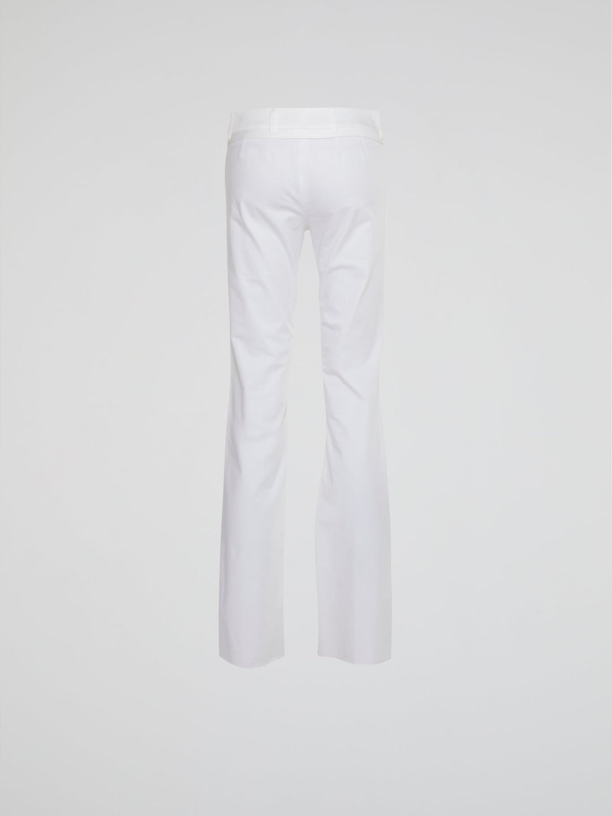 White Straight Cut Pants