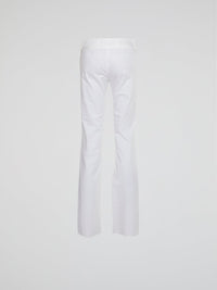 White Straight Cut Pants