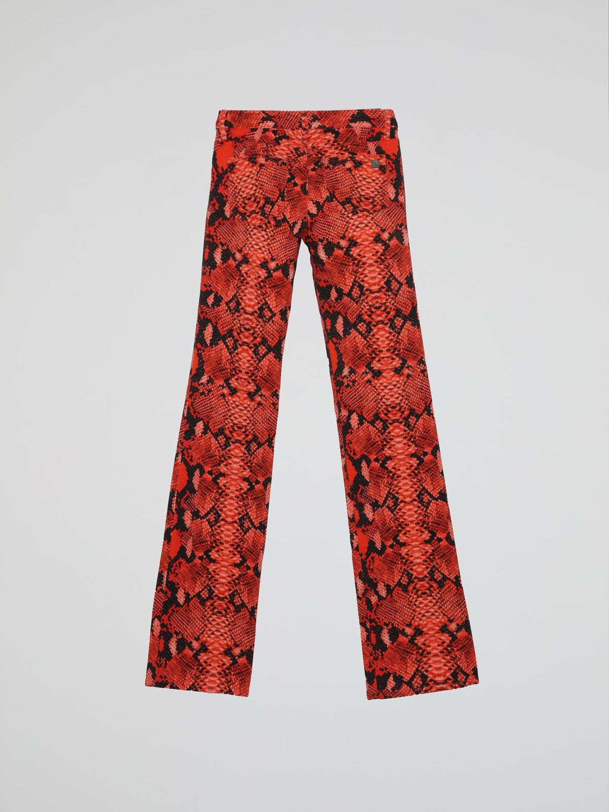 Red Snake Print Trousers