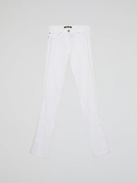 White Straight Cut Pants