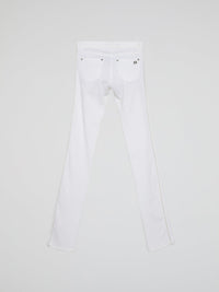 White Straight Cut Pants