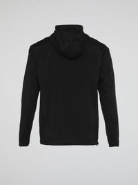 Black Classic Logo Hooded Running Jacket