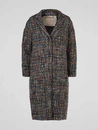 Multicolour Cappotto Italiano Tweed Coat