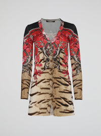 Animal Print Cardigan