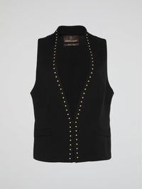 Black Studded Vest