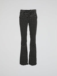 Polka Dot Flared Pants