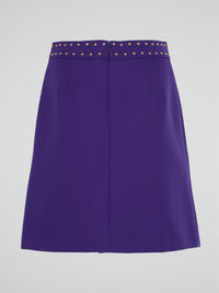 Purple Pencil Cut Skirt