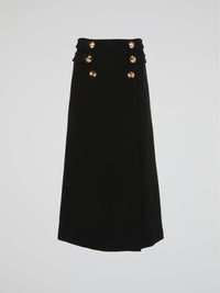 Black Sailor Button Skirt