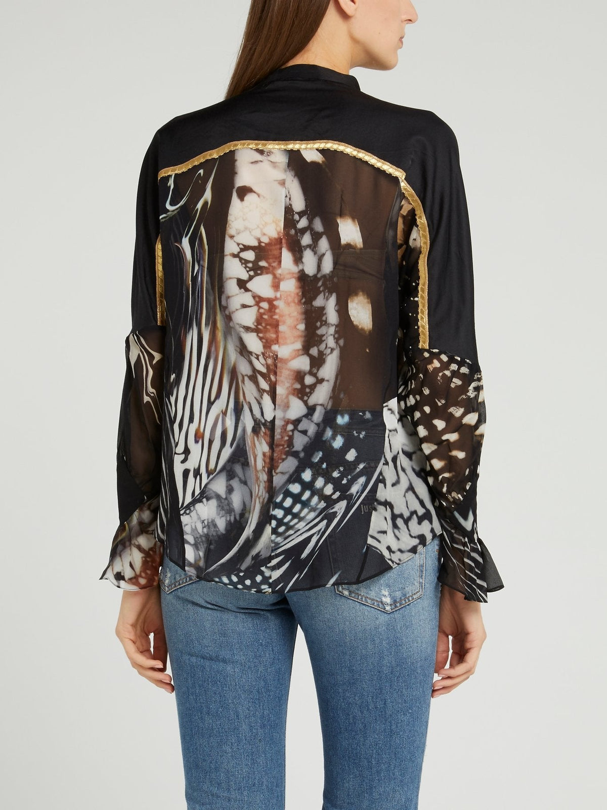 Black Butterfly Effect Mesh Shirt