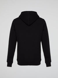 Black Drawstring Logo Essential Hoodie