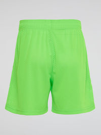 Neon Perforated Waistband Shorts