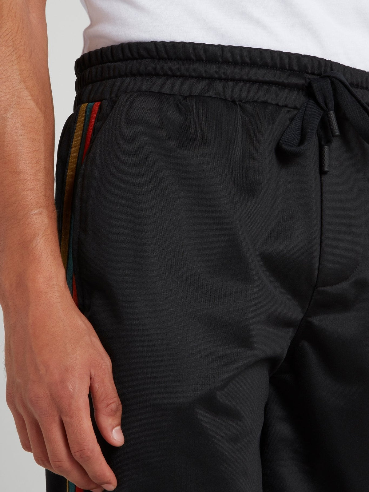 Black Side Stripe Active Shorts