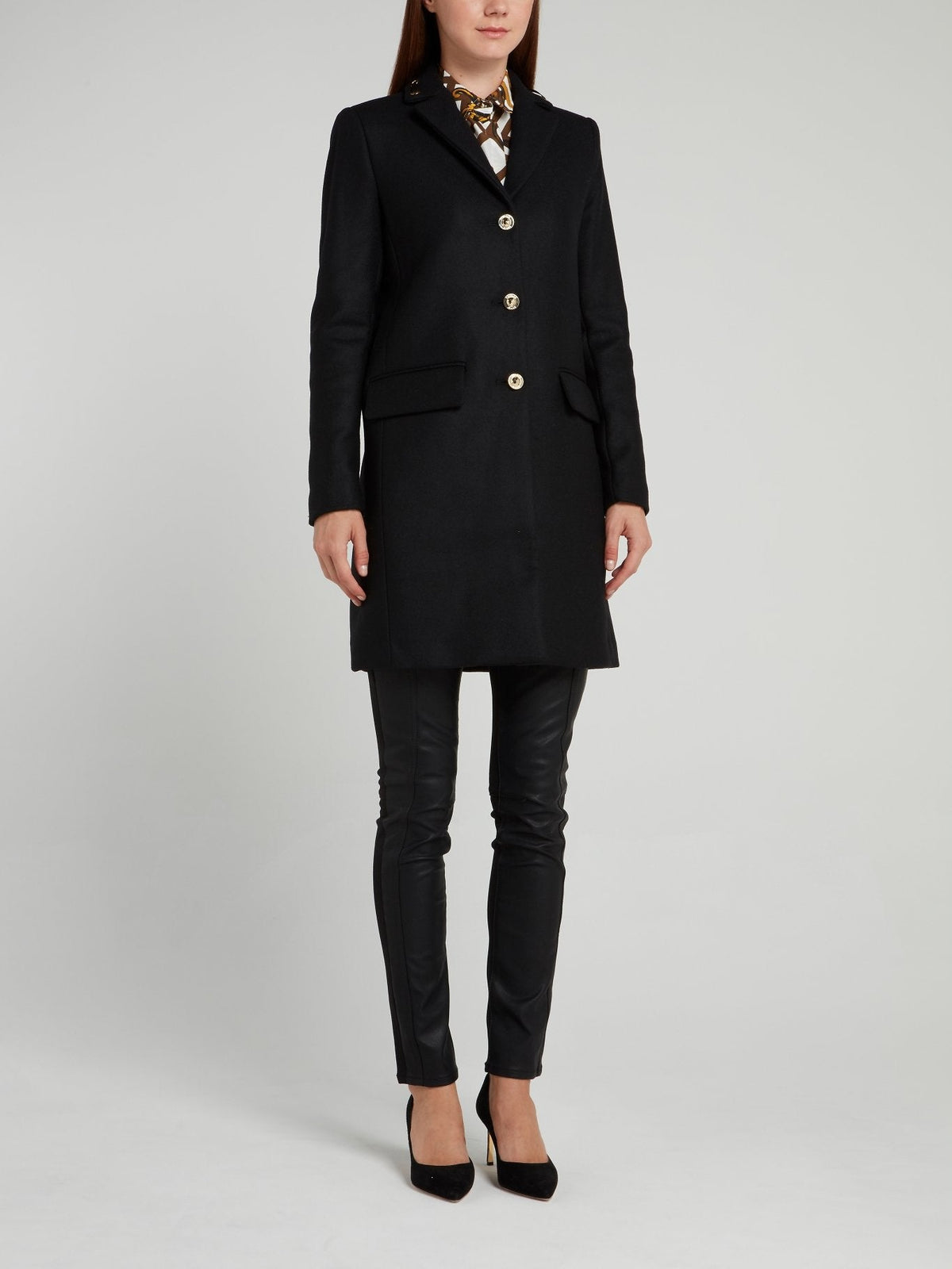 Black Embellished Long Coat