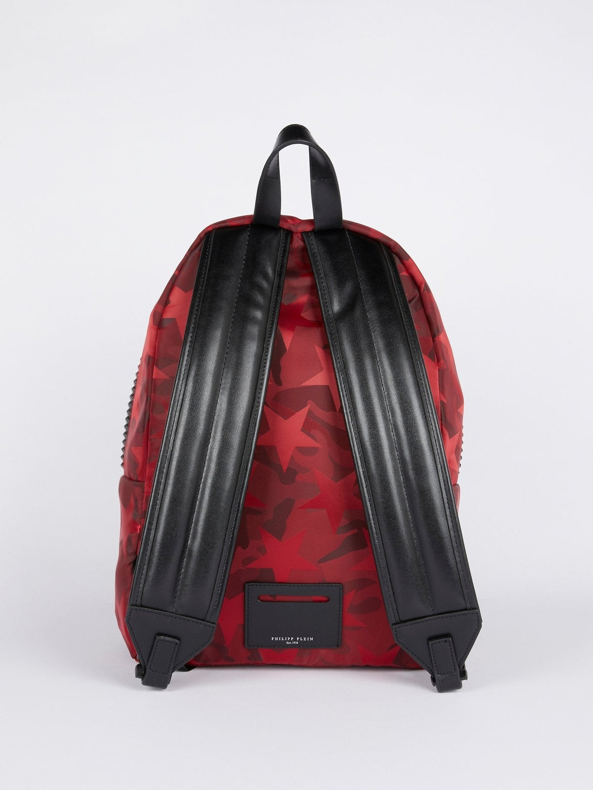 Red Star Print Embellished Backpack