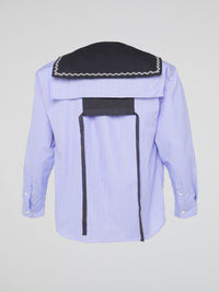 Blue Striped Poplin Sailor Shirt