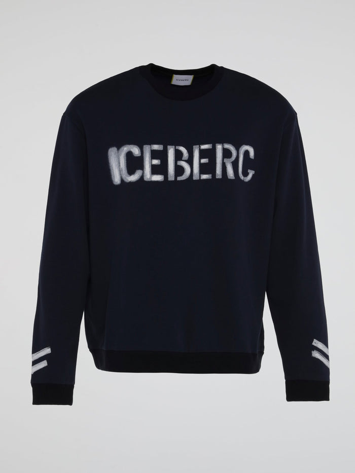 Navy Stencil Logo Sweatshirt