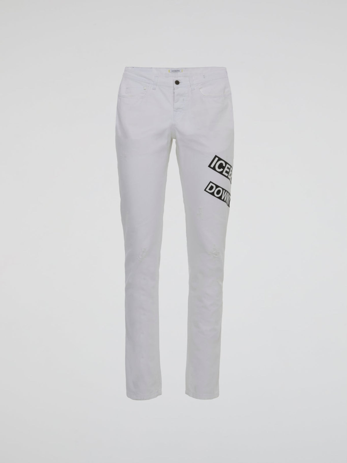 White Logo Tape Pants