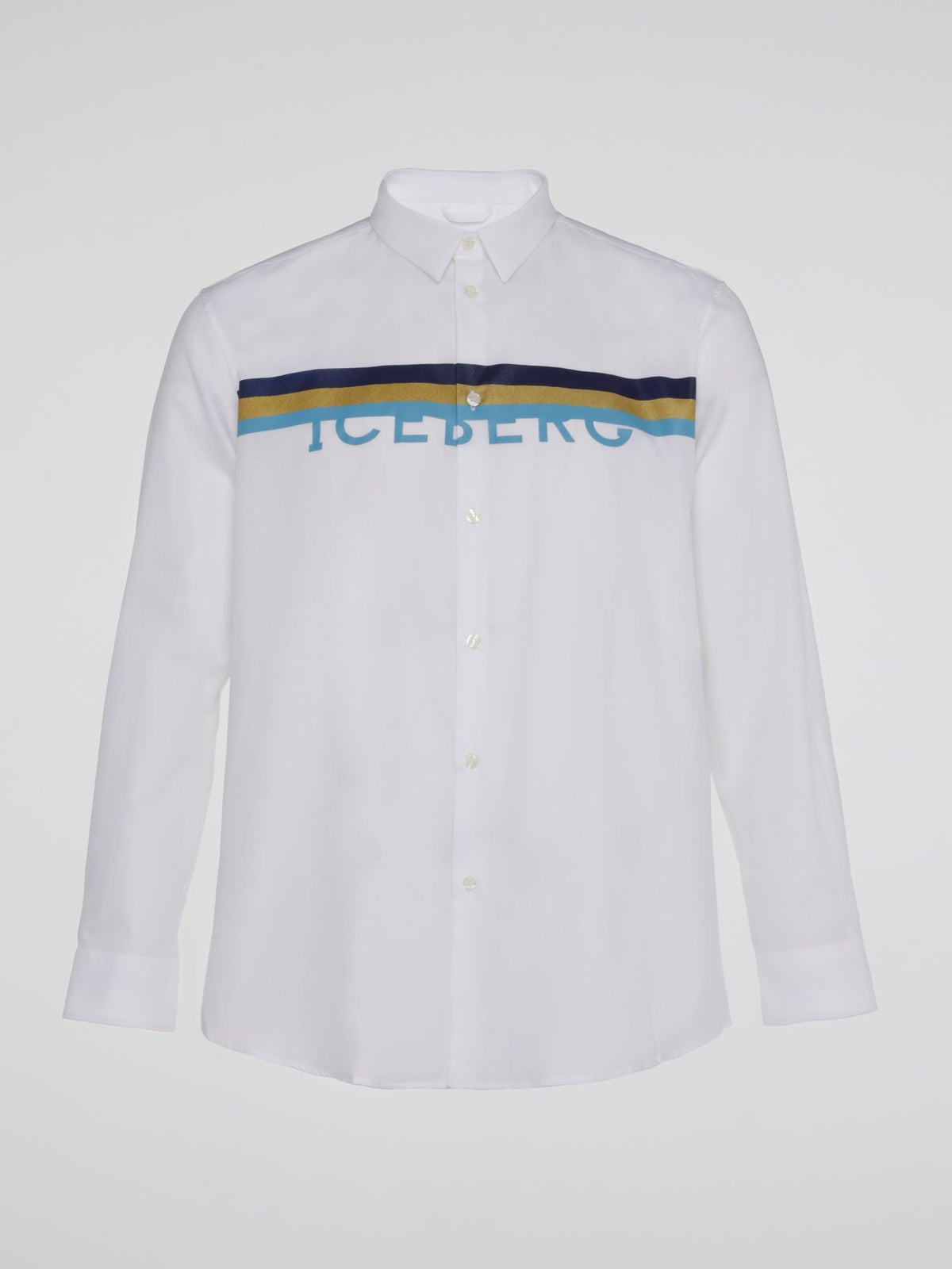 White Logo Print Shirt