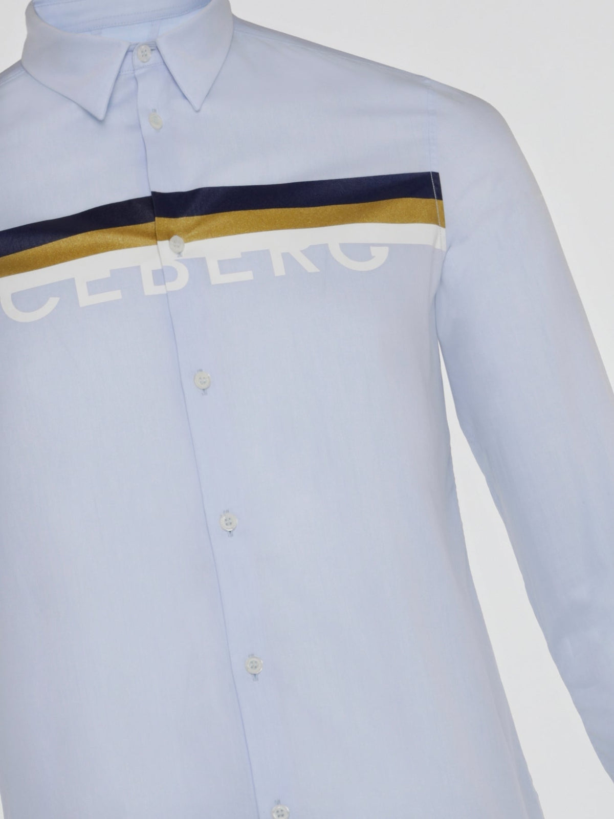 Powder Blue Logo Print Shirt