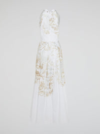 Feel like a modern-day goddess in this ethereal White Printed Lace Up Maxi Dress by Roberto Cavalli. The intricate lace detailing and flattering silhouette will make you stand out at any event or special occasion. Embrace your inner fashionista and leave a lasting impression in this stunning and unforgettable piece.