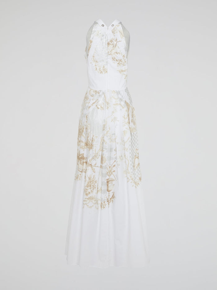 Feel like a modern-day goddess in this ethereal White Printed Lace Up Maxi Dress by Roberto Cavalli. The intricate lace detailing and flattering silhouette will make you stand out at any event or special occasion. Embrace your inner fashionista and leave a lasting impression in this stunning and unforgettable piece.