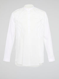 Elevate your style with the White Embroidered Mandarin Collar Shirt from Roberto Cavalli, a versatile piece that combines elegance and sophistication. The intricate embroidery and mandarin collar detail add a touch of luxury, making this shirt a standout addition to your wardrobe. Embrace your individuality and make a statement with this unique and timeless piece that is sure to turn heads wherever you go.