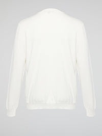 Wrap yourself in pure luxury with this exquisite white embroidered sweatshirt from Roberto Cavalli. The intricate detailing and soft fabric ensure both comfort and style, making it the perfect statement piece for any occasion. Elevate your wardrobe with this timeless and effortlessly chic addition that is sure to turn heads wherever you go.