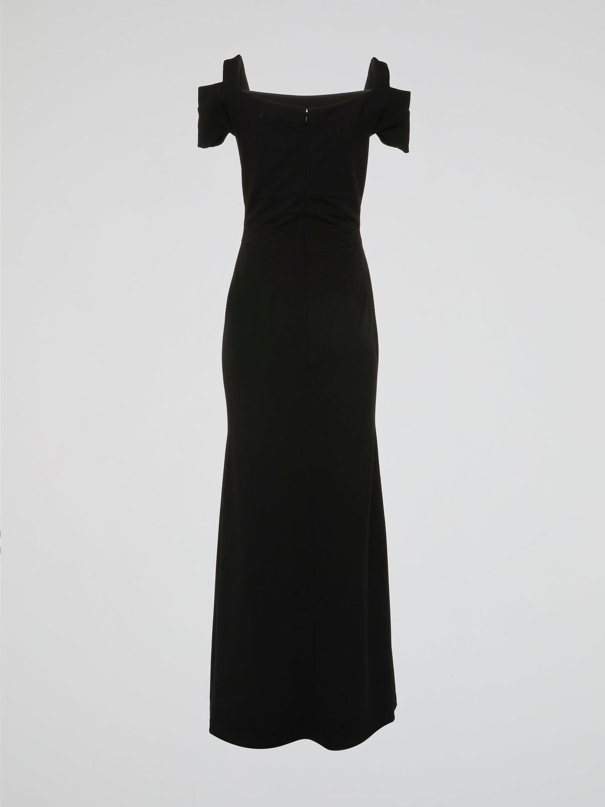 Black Cold Shoulder Evening Dress