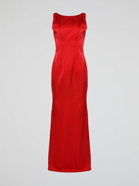 Red Sleeveless Backless Evening Dress