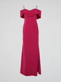 Pink Off Shoulder Evening Dress