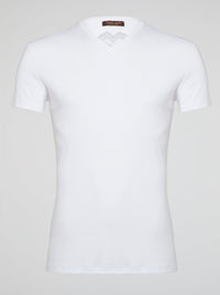 Embrace your inner style icon with this must-have White Logo Print V-Neck T-Shirt from Roberto Cavalli Underwear. Crafted from luxurious soft cotton, this tee exudes sophistication and comfort. Pair it with your favorite jeans for a look that is effortlessly chic and timeless.