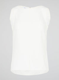 Introducing a timeless masterpiece for fashion-forward mavens - the White Sleeveless Top by Akris Punto. This ethereal beauty effortlessly combines sophistication and elegance with its minimalist design and impeccable tailoring. Crafted from luxurious fabrics, it's the perfect versatile piece to elevate your style, ensuring you're the epitome of chic from desk to dinner.