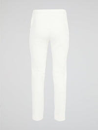 Get ready to turn heads with these stunning White Skinny Fit Trousers by Akris Punto! Designed to flatter every curve, these trousers hug your body in all the right places, giving you a sleek and elegant silhouette. Perfect for both casual and formal occasions, these versatile pants are a must-have addition to your wardrobe!