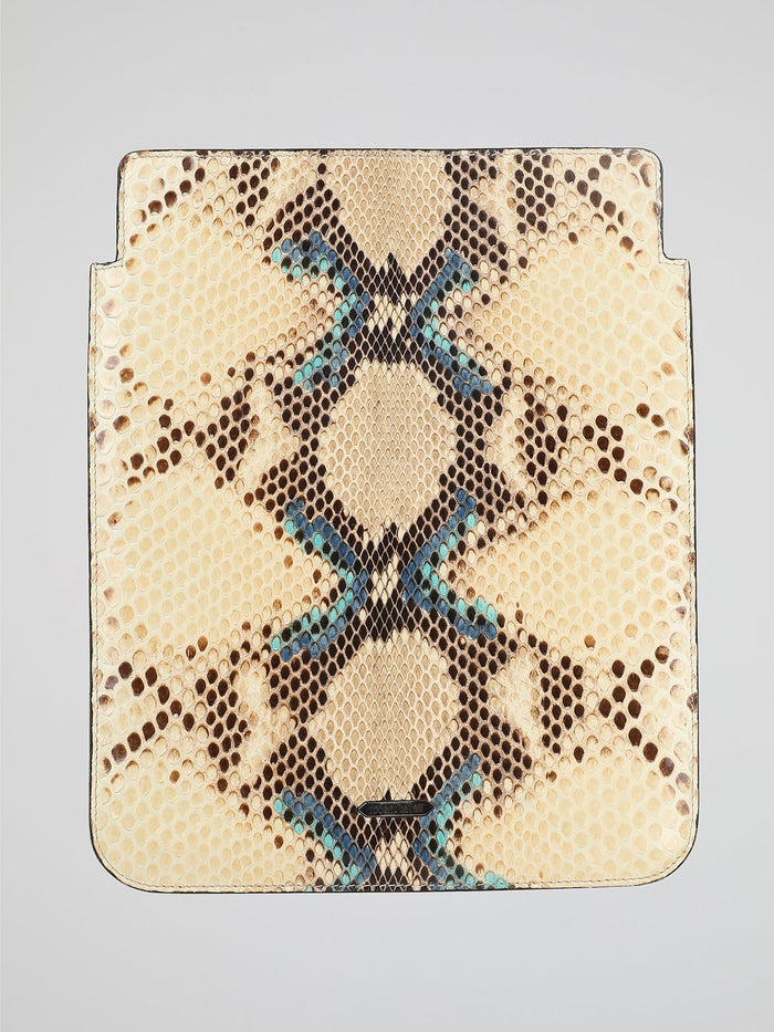 Embrace the wild side of technology with the Roberto Cavalli Snake Print Tablet Cover. This opulent accessory seamlessly combines edgy snake print with the iconic luxury of Roberto Cavalli. Crafted with precision, the tablet cover provides both protection and style, making it the ultimate statement piece for fashion-forward tech enthusiasts.