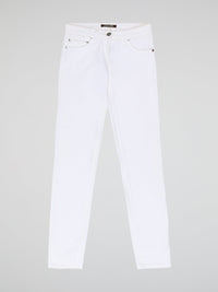 Turn heads and elevate your style with our White Straight Cut Jeans by Roberto Cavalli. Crafted with precision and attention to detail, these jeans feature a sleek and modern design that embodies sophistication and confidence. Whether you're strolling through the city or hitting the beach, these jeans are sure to make a statement and redefine your fashion game.