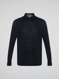 Step into the realm of effortless elegance with the captivating Black Embroidered Shirt by Roberto Cavalli. Adorned with intricate embroidery and delicate lace details, this shirt is a mesmerizing fusion of sophistication and sensuality. Elevate your style with this statement piece that exudes an air of mystique and timeless allure.