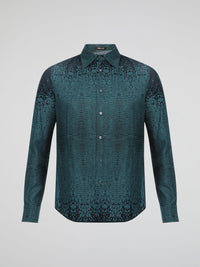 Introducing the epitome of effortless sophistication - our Green Button Up Shirt by Roberto Cavalli. Crafted with meticulous attention to detail, this shirt exudes a sleek yet playful vibe, perfect for the modern trendsetter. Its vibrant green hue, paired with a flawless slim-fit design, ensures that all eyes will be on you wherever you go, making it a wardrobe essential for the fashion-forward individual.