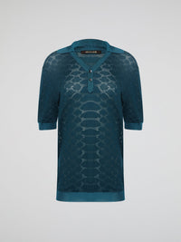 Step into the wild with the Green Reptilian Knitted Blouse by Roberto Cavalli ��� a mesmerizing blend of sophistication and untamed allure. Crafted with meticulous attention to detail, this alluring garment showcases a captivating reptilian-inspired pattern that dances as you move, making a statement wherever you go. Embrace your inner fashion predator and let this striking blouse unleash your fierce and fabulous style.