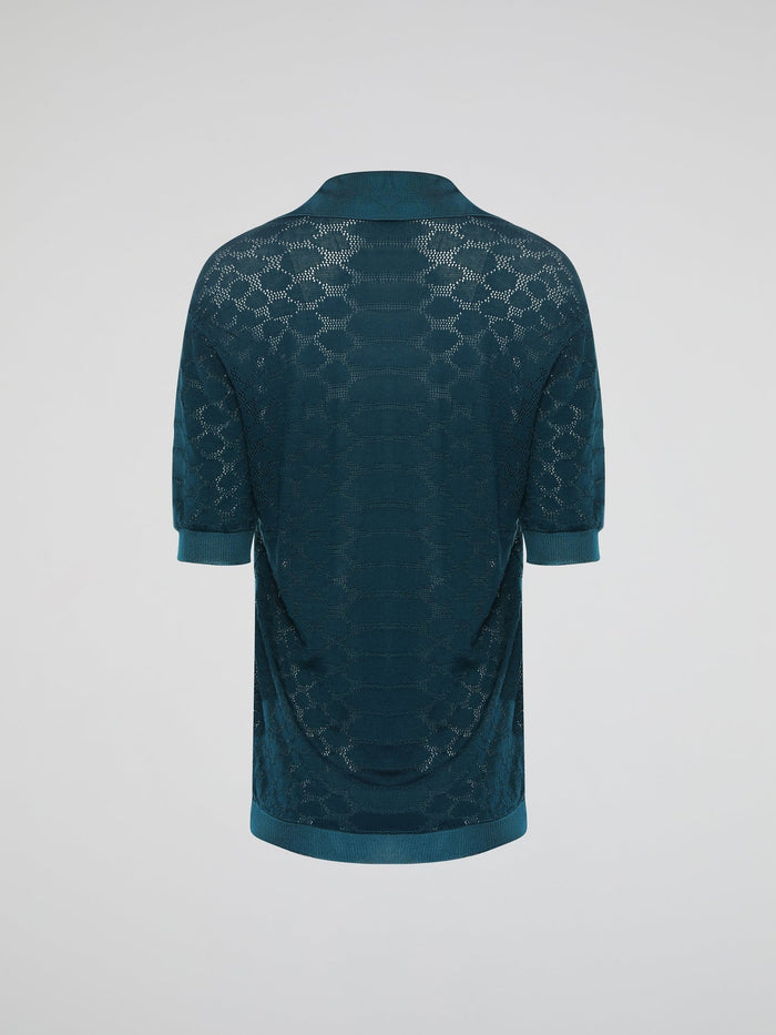 Step into the wild with the Green Reptilian Knitted Blouse by Roberto Cavalli ��� a mesmerizing blend of sophistication and untamed allure. Crafted with meticulous attention to detail, this alluring garment showcases a captivating reptilian-inspired pattern that dances as you move, making a statement wherever you go. Embrace your inner fashion predator and let this striking blouse unleash your fierce and fabulous style.