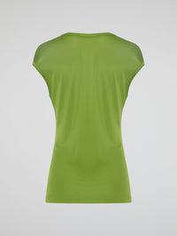Introducing the Green Scoop Neck Top by Roberto Cavalli, where elegance meets sustainability! Crafted from luxurious eco-friendly materials, this chic piece boasts a flattering scoop neckline and a vibrant green hue that radiates freshness and life. Feel confident and fashion-forward, knowing that this Roberto Cavalli creation not only enhances your style, but also supports a greener future.